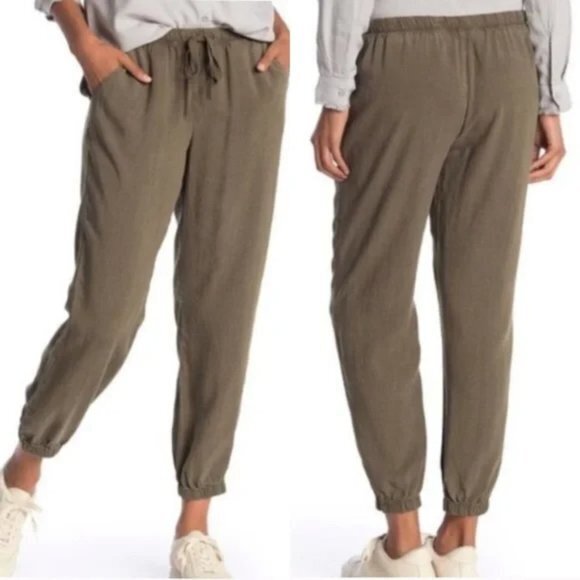 Anthropologie Pants - Anthropologie Cloth & Stone Olive Khaki Green Drawstring Everyday Jogger Pant XS